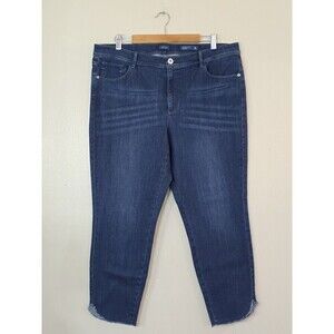 J.Jill Denim Authentic Fit Slim Ankle Jeans Womens Size 18 Blue Stretch Mid Rise